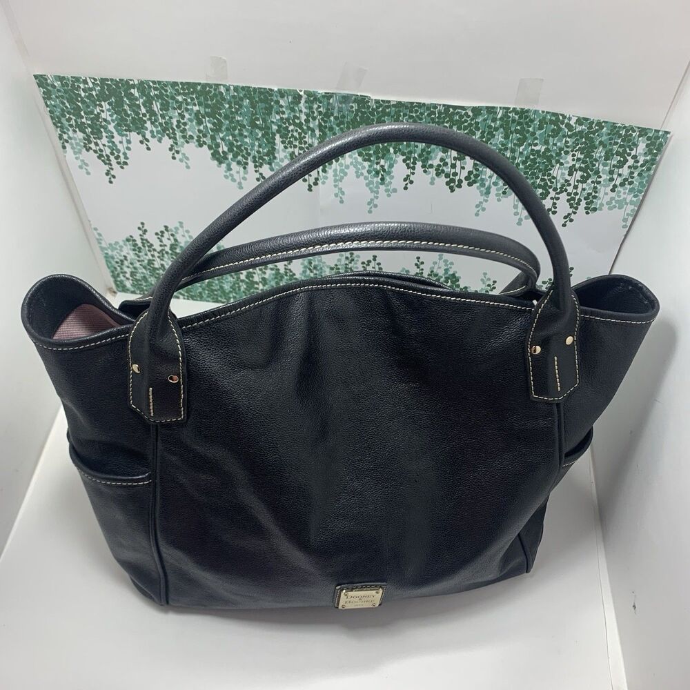 Dooney & Bourke Florentine Pebble Leather Black Luxe Tote Womens - Picture 5 of 16
